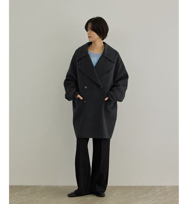 SALON adam et rope'「シャルムリバーショートPコート」|ピーコート|