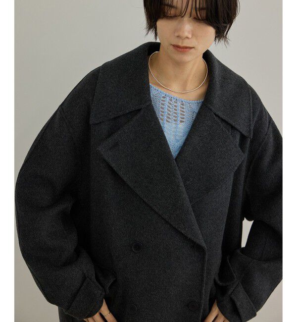 SALON adam et rope'「シャルムリバーショートPコート」|ピーコート|