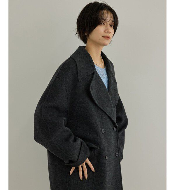SALON adam et rope'「シャルムリバーショートPコート」|ピーコート|