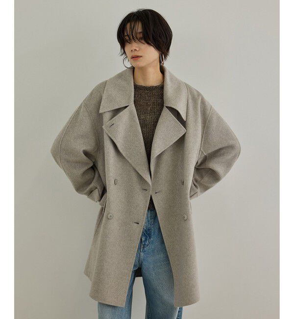 SALON adam et rope'「シャルムリバーショートPコート」|ピーコート|