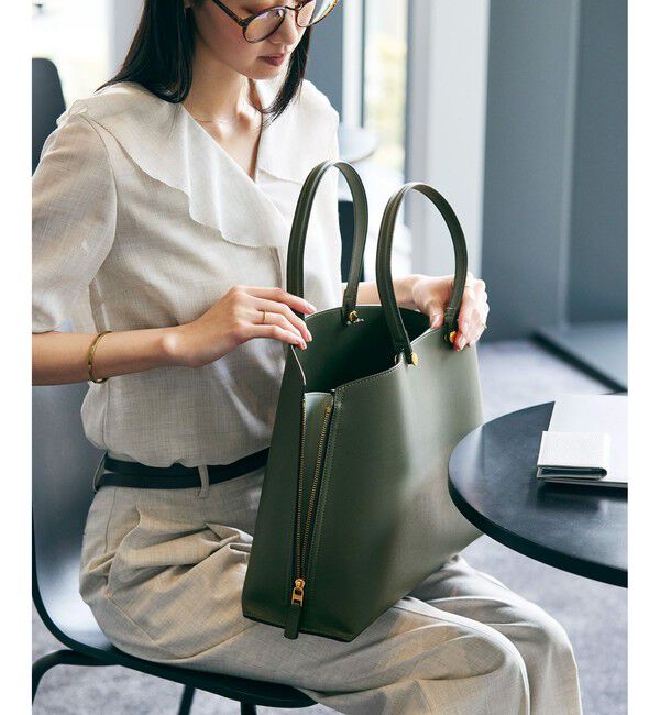 ROPE「【E'POR】【WEB限定】Y BAG Medium+/A4対応・通勤・26SS」|トートバッグ|ダークグリン(31)