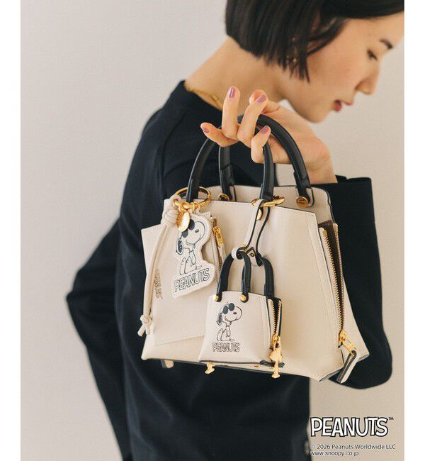 ROPE「【WEB限定/一部店舗限定】【E'POR&times;PEANUTS】別注 ポーチ付き ART CHARM」|チャーム・キーホルダー|