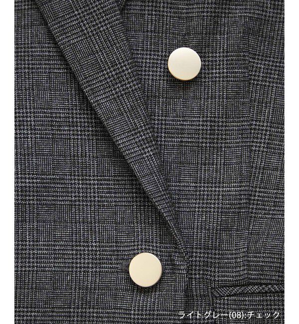 Rope&rsquo;Picnic「【WEB限定】レディハンサムシリーズ ウールライク金ボタンミドル丈ジャケット(総裏地)」|テーラードジャケット|