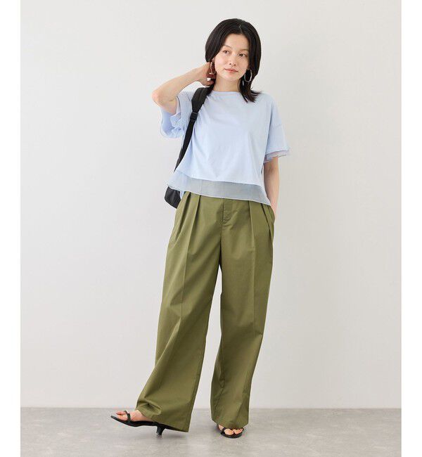 Rope&rsquo;Picnic「【ベストヒット】70シルケットシアードッキングトップス/着丈が選べる・UVカット・接触冷感」|Tシャツ・カットソー|