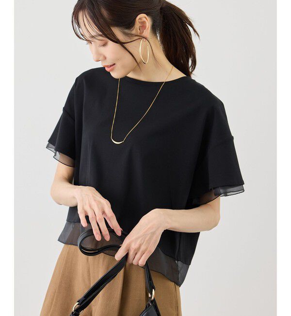 Rope&rsquo;Picnic「【ベストヒット】70シルケットシアードッキングトップス/着丈が選べる・UVカット・接触冷感」|Tシャツ・カットソー|
