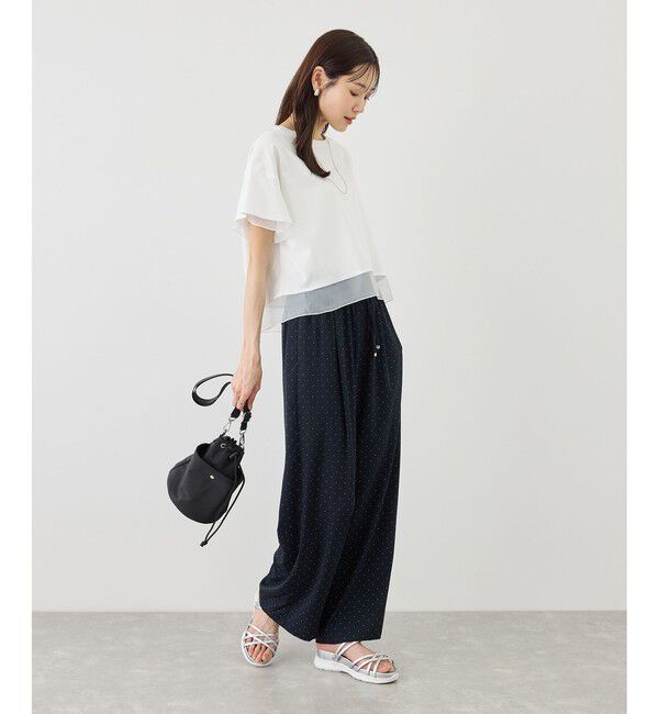 Rope&rsquo;Picnic「【ベストヒット】70シルケットシアードッキングトップス/着丈が選べる・UVカット・接触冷感」|Tシャツ・カットソー|