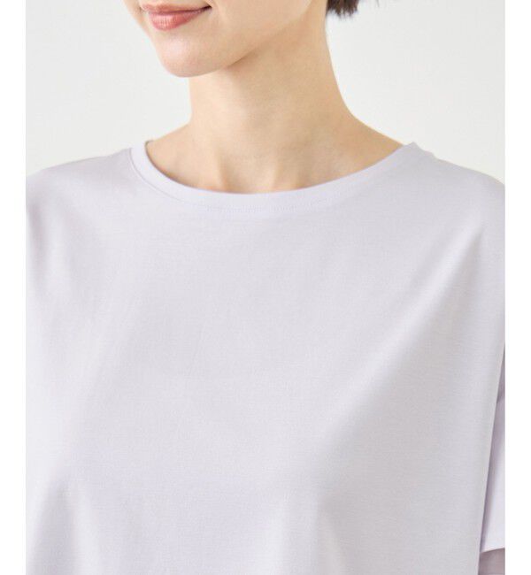 Rope&rsquo;Picnic「【ベストヒット】70シルケットシアードッキングトップス/着丈が選べる・UVカット・接触冷感」|Tシャツ・カットソー|