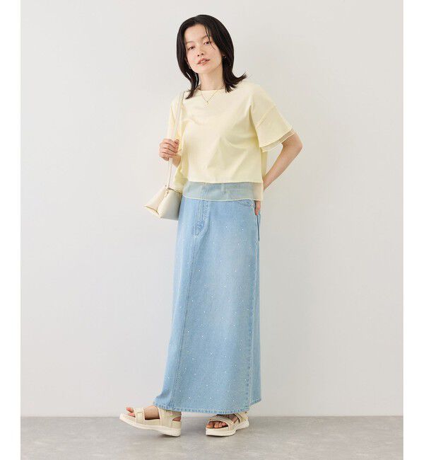 Rope&rsquo;Picnic「【ベストヒット】70シルケットシアードッキングトップス/着丈が選べる・UVカット・接触冷感」|Tシャツ・カットソー|