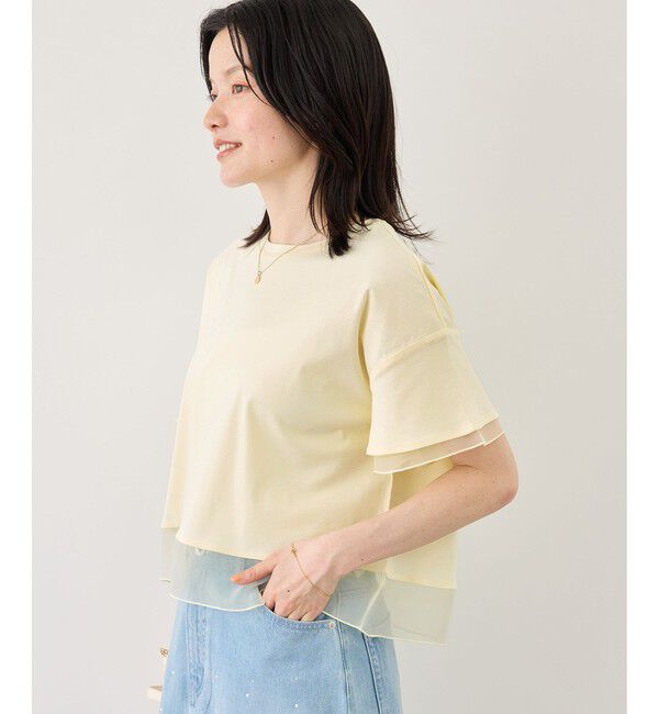 Rope&rsquo;Picnic「【ベストヒット】70シルケットシアードッキングトップス/着丈が選べる・UVカット・接触冷感」|Tシャツ・カットソー|