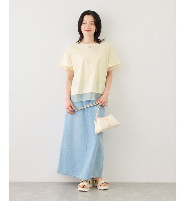Rope&rsquo;Picnic「【ベストヒット】70シルケットシアードッキングトップス/着丈が選べる・UVカット・接触冷感」|Tシャツ・カットソー|