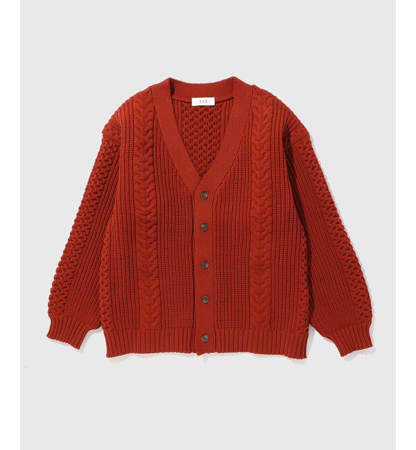 ADAM ET ROPE'「【WEB限定】ボリューム ケーブル オーバーサイズ カーディガン / 超軽量 / ユニセックス」|カーディガン|