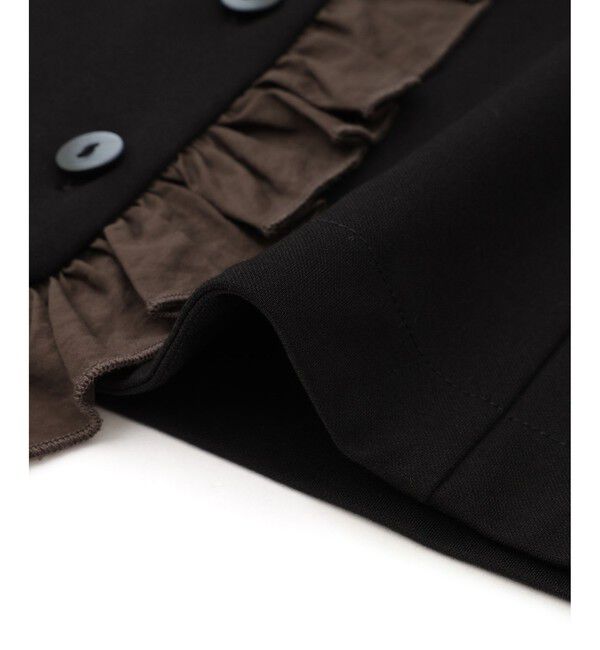 ADAM ET ROPE'「【WEB限定】・【定番】ラッフルコンビスリーブレストップス」|Tシャツ・カットソー|
