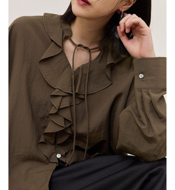 ADAM ET ROPE'「【WEB限定】ラッフルブラウス」|シャツ・ブラウス|