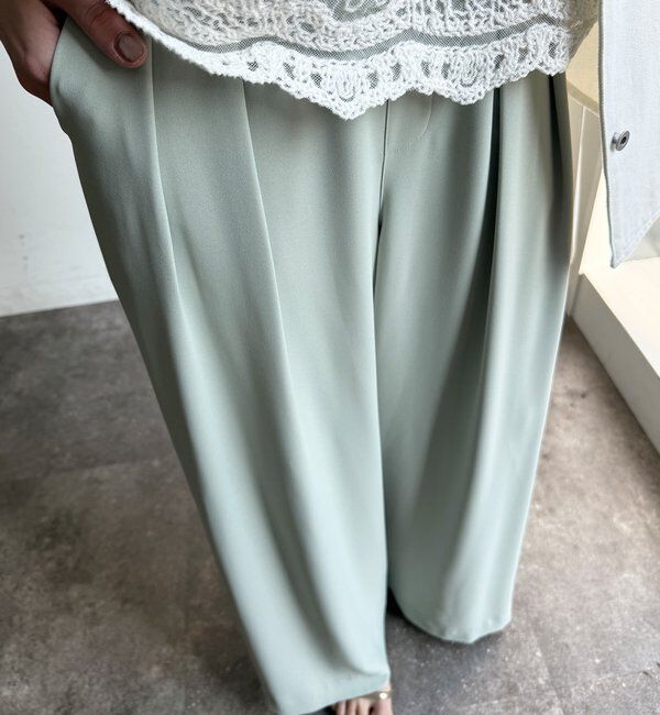  「【累計販売数3万枚突破/22色4サイズ展開！】タックワイドパンツ」|チノ|