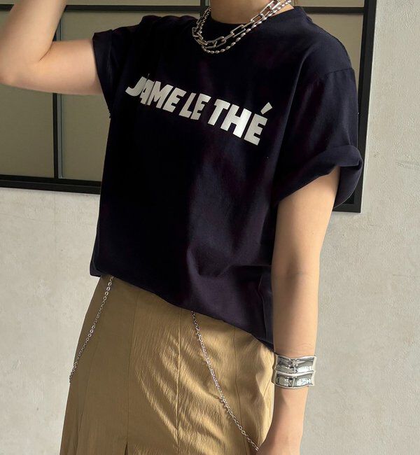  「JAIMELETHEフロッキーロゴTEE」|Tシャツ・カットソー|ネイビー