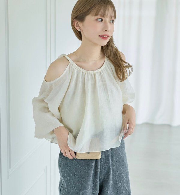  「【S.Lサイズ展開】カットアウトブラウス」|シャツ・ブラウス|