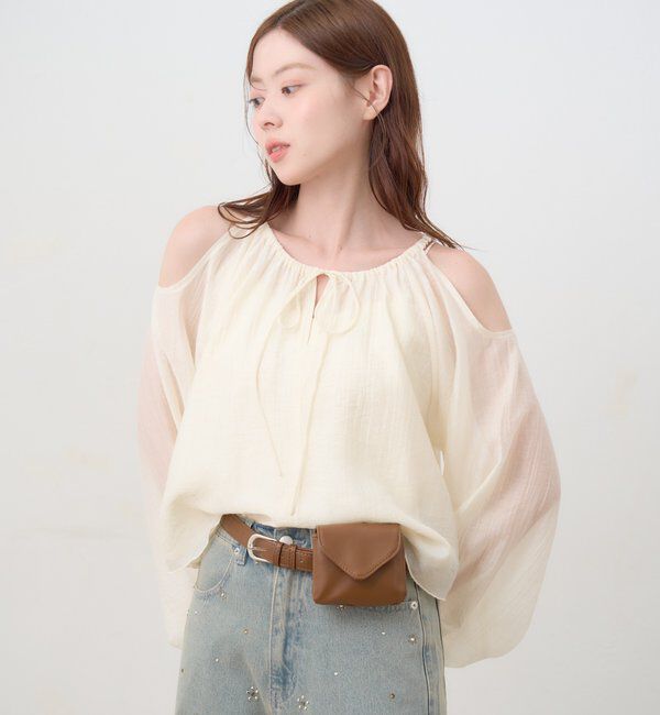  「【S.Lサイズ展開】カットアウトブラウス」|シャツ・ブラウス|