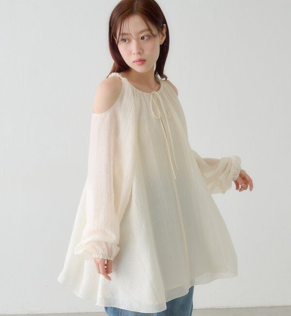  「【S.Lサイズ展開】カットアウトブラウス」|シャツ・ブラウス|