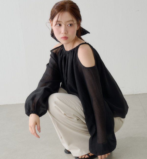  「【S.Lサイズ展開】カットアウトブラウス」|シャツ・ブラウス|