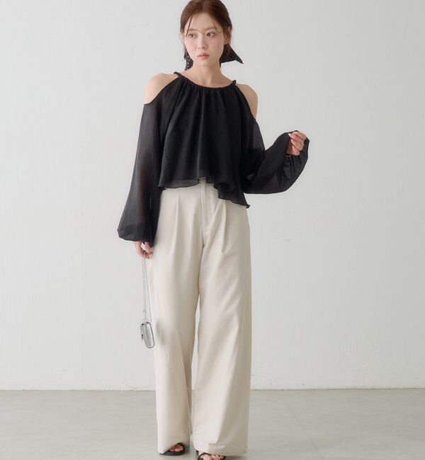  「【S.Lサイズ展開】カットアウトブラウス」|シャツ・ブラウス|