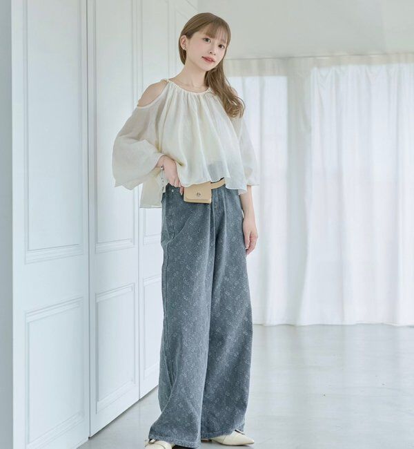  「【S.Lサイズ展開】カットアウトブラウス」|シャツ・ブラウス|