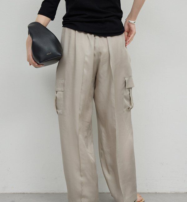 「＜Oggi 6月号掲載アイテム＞【セットアップ対応】キュプラカーゴパンツ」|チノ|