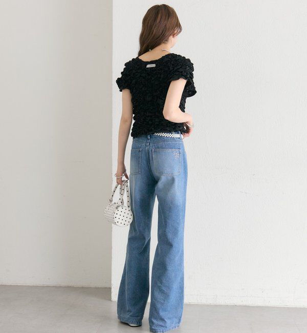  「【新色BRN】《6色展開/伸縮性あり◎》ふわふわシャーリングTシャツ」|Tシャツ・カットソー|