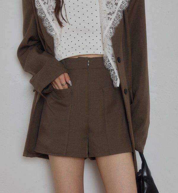  「スクエアポケットショートパンツ」|チノ|