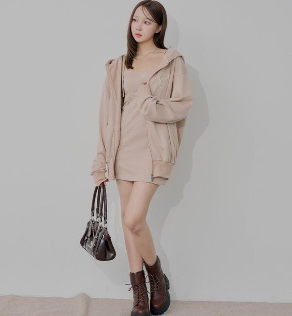  「ロゴ刺繍ルーズパーカー」|パーカー|