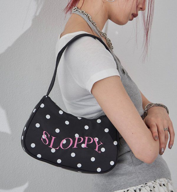  「SLOPPY ロゴショルダーバッグ（無地/カモ/デニム/レオ/ドット）」|ショルダー・メッセンジャー|ブラックその他1