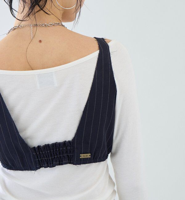  「【SixM 】 Stripe Bustier」|シャツ・ブラウス|