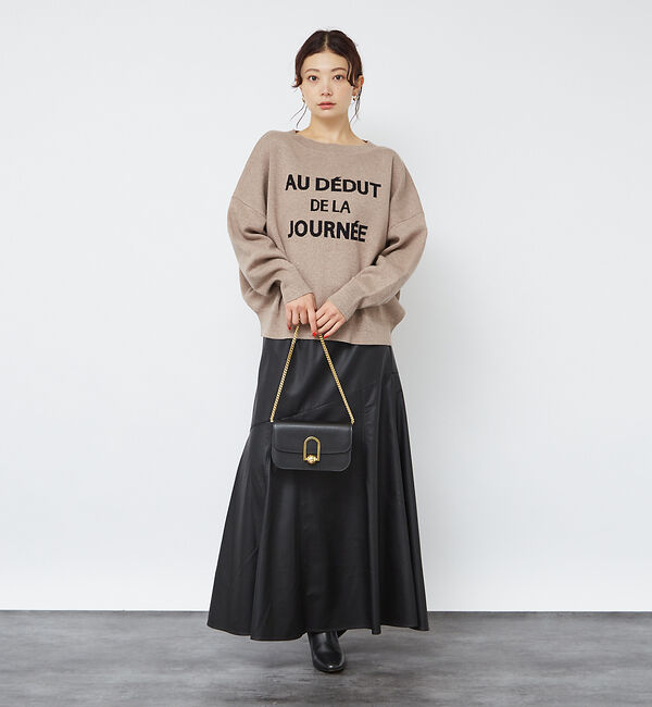 Rouge vif「【ロングセラー】エコレザースカート」|スカート|