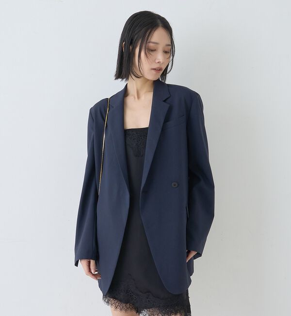 Rouge vif「【セットアップ対応】レースサテンアシンメトリーキャミソール」|キャミソール|