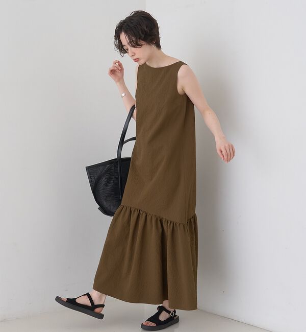 Rouge vif「【2026SS新作】【一部店舗限定】ニュアンスファブリックワンピース」|ワンピース|