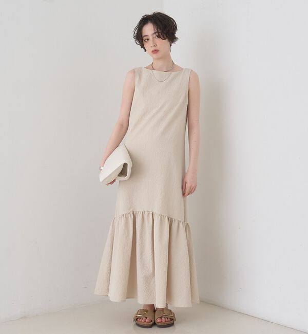 Rouge vif「【2026SS新作】【一部店舗限定】ニュアンスファブリックワンピース」|ワンピース|