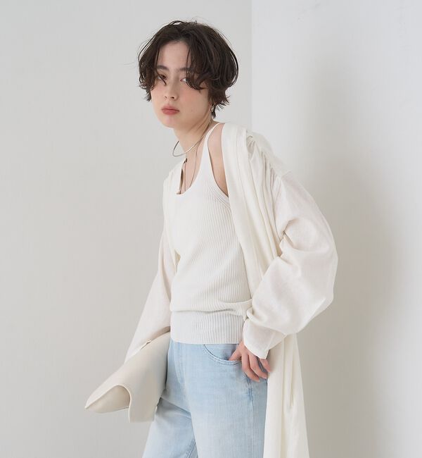 Rouge vif「【セットアップ対応】リネンロングトッパー/シャツ/カーディガン/羽織」|シャツ・ブラウス|