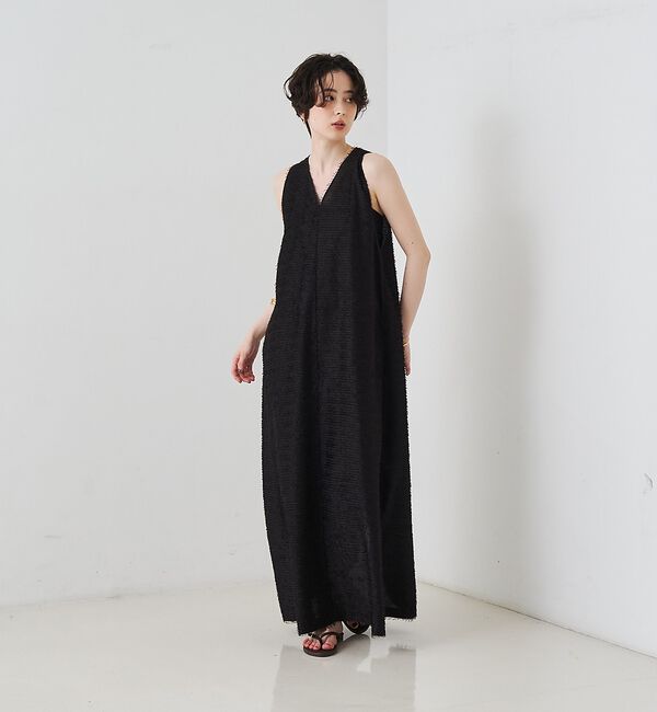 Rouge vif「カットジャガードシアーノスリーブワンピース」|ワンピース|