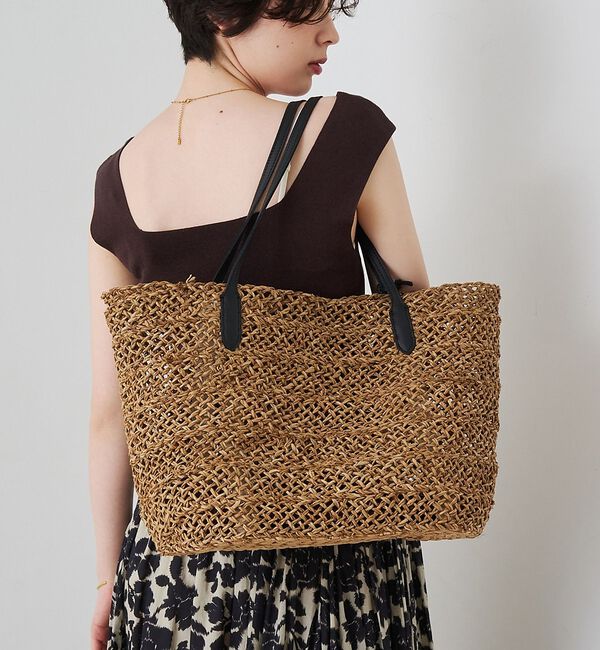 Rouge vif「【The Bagmati/ザ バグマティ】カゴトートバッグ」|かごバッグ|ベージュ