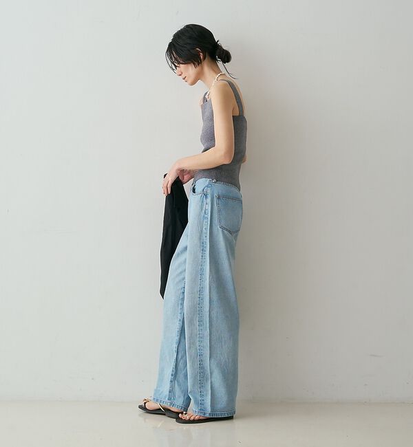 qualite「【接触冷感・セットアップ対応】レーヨンストレッチニットノースリーブ」|キャミソール|