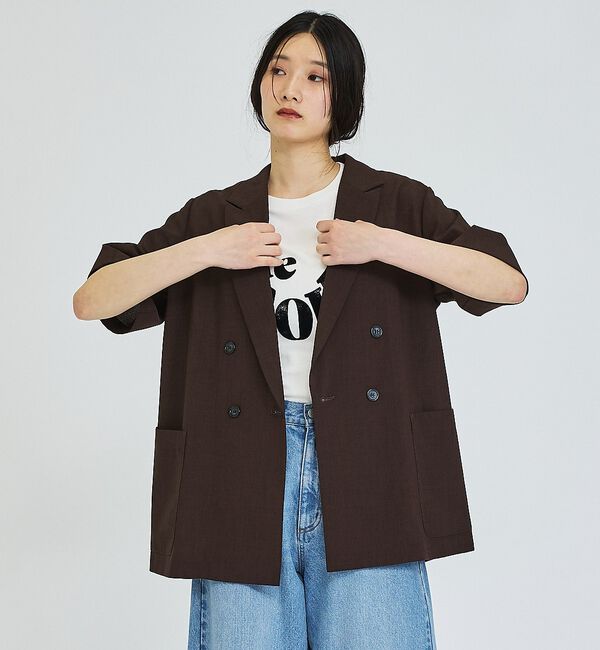 abahouse mavie「【UVカット・速乾】エアリードライ ダブルブレストジャケット」|その他|