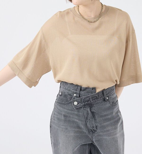 abahouse mavie「シアーニットプルオーバー」|ニット・セーター|
