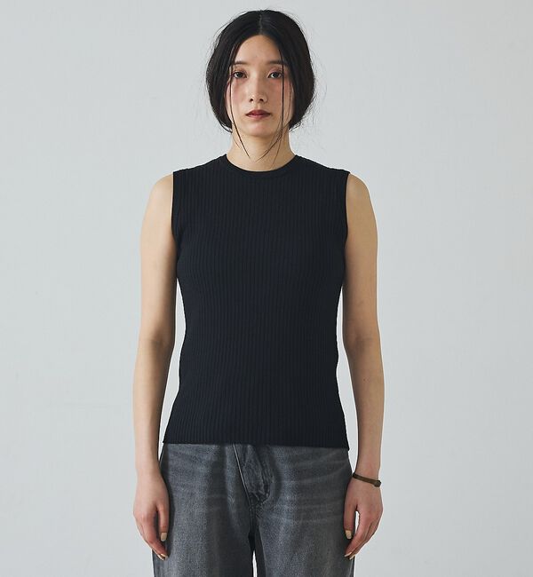 abahouse mavie「バックメタルスリーブレスニット」|ニット・セーター|