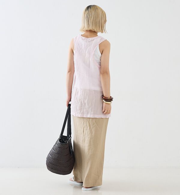 The Store by C' 「【TOTEME】Crinkled Gauze Tank Top／ガーゼタンクトッ」|キャミソール|