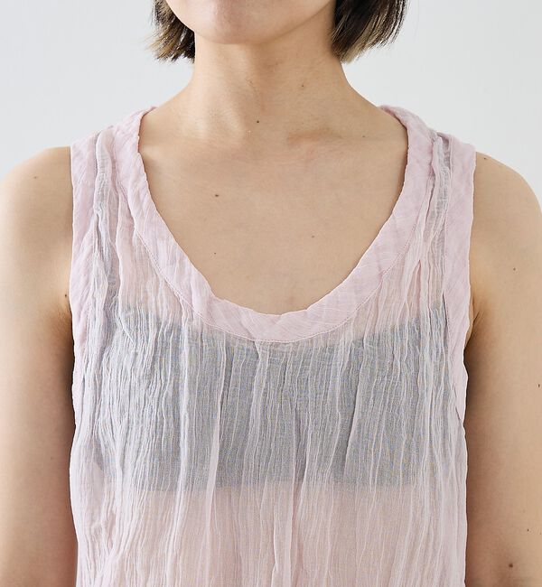 The Store by C' 「【TOTEME】Crinkled Gauze Tank Top／ガーゼタンクトッ」|キャミソール|