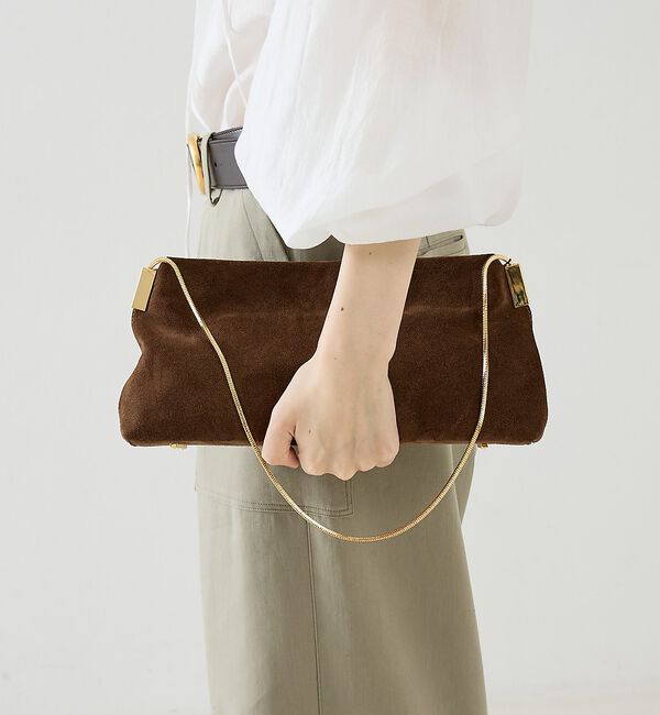 The Store by C' 「【MAESTOSO】AURORA BAGUETTE CHAIN／バゲットバッグ【」|ハンドバッグ|チョコ