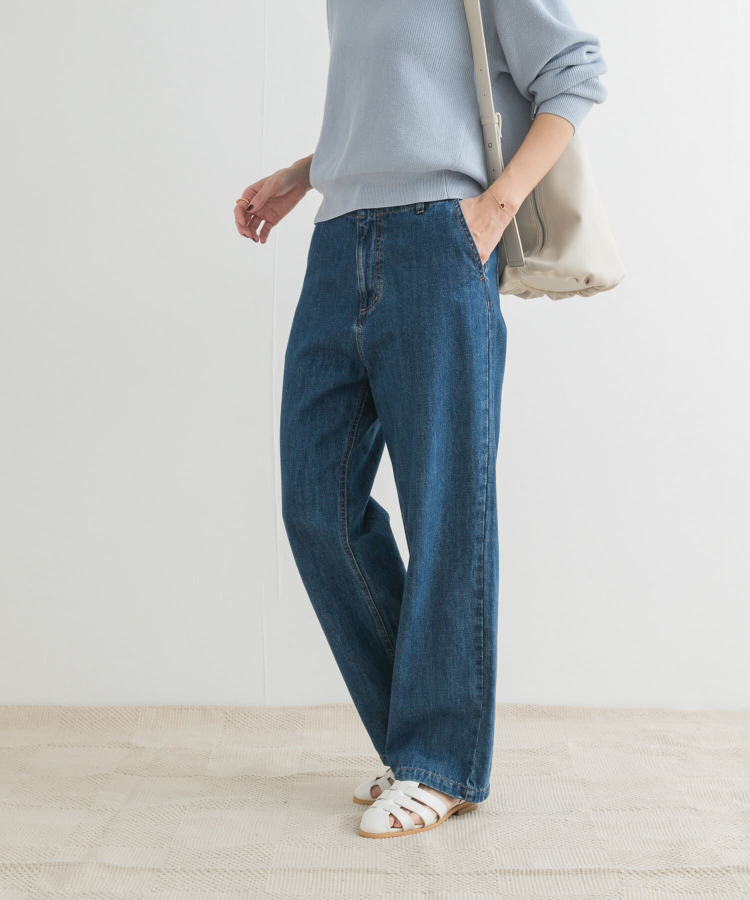 URBAN RESEARCH DOORS「デニムワイドパンツ」|デニム|