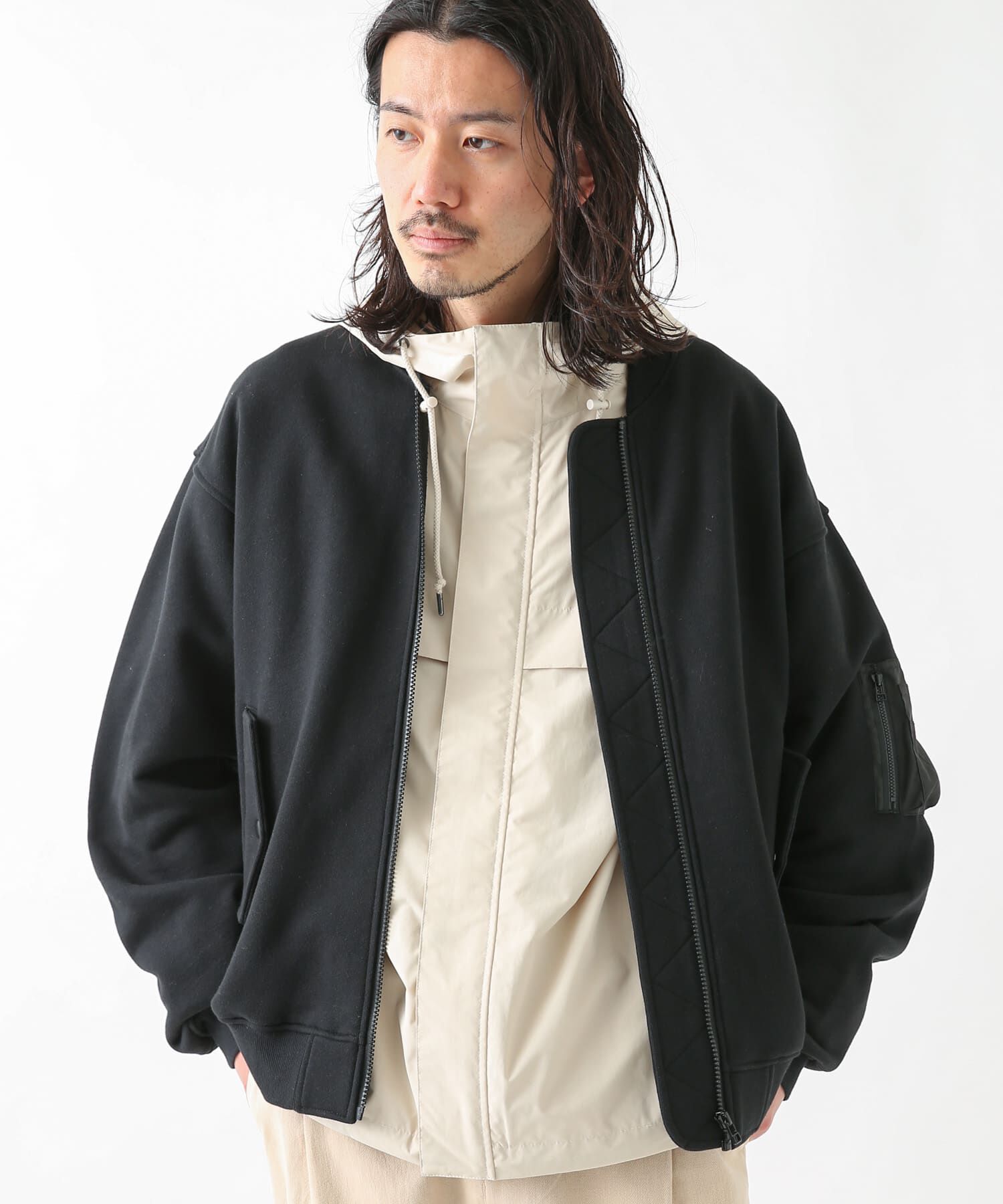 Sonny Label 「裏毛スウェットMA-1ブルゾン」|ブルゾン・スタジャン|