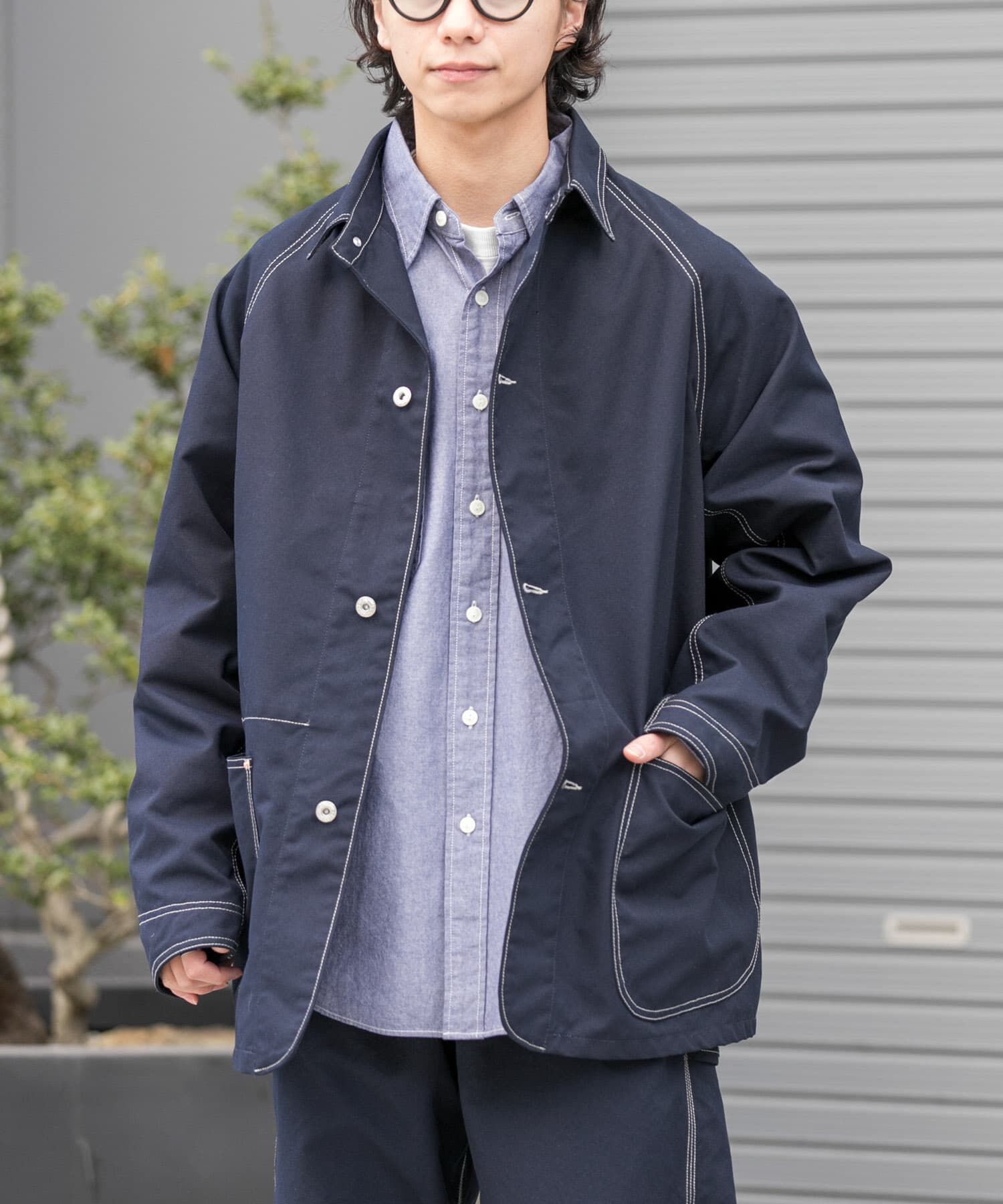 URBAN RESEARCH DOORS「FORK&SPOON　PEダックカバーオール」|その他|ネイビー