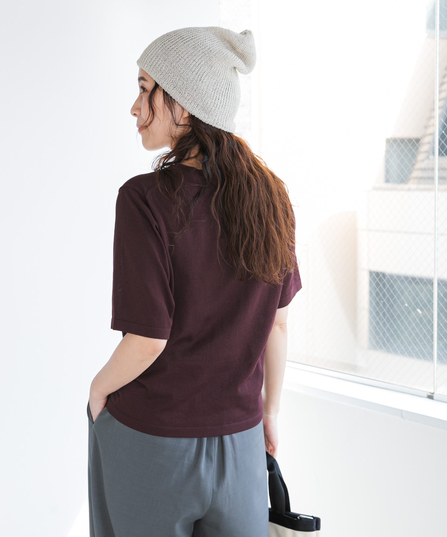 URBAN RESEARCH DOORS「『仁村紗和さん着用』『UR TECH』ｻﾏｼｪｱﾆｯﾄﾊｰﾌｽﾘｰﾌﾞﾌﾟﾙ」|Tシャツ・カットソー|