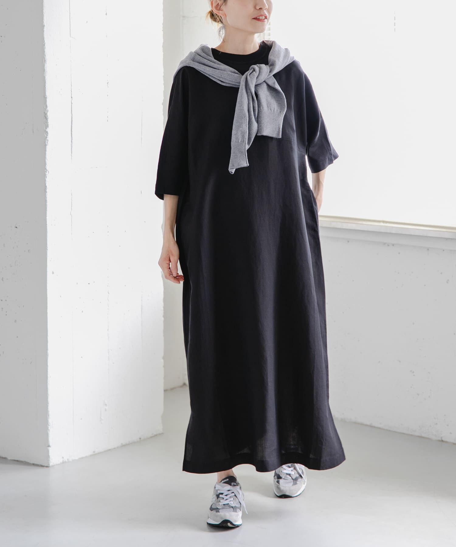 URBAN RESEARCH DOORS「『一部WEB限定カラー』FORK&SPOON　リネン混プルオーバーワンピース」|ワンピース|